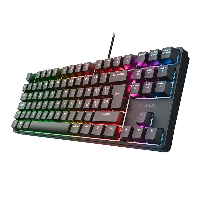 GXTrust Cada Tastiera Meccanica TKL Layout Italiano QWERTY 80% Compatta GXTrust Cada Tastiera Meccanica TKL Layout Italiano QWERTY 80% Compatta