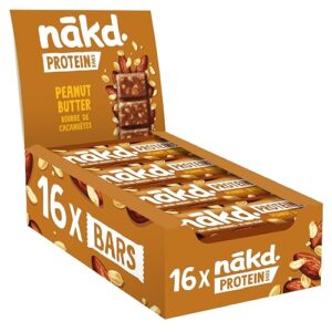Nākd. Protein Burro di Arachidi | Barrette Raw | 16 x 45g (720g)