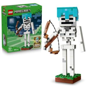 LEGO Minecraft Scheletro Giocattolo - Action Figure di Mob con Elmo di Diamante