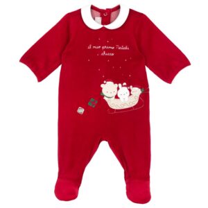 Chicco Tutina Natale Bimbo 0-24 in Morbido Tessuto FW25 253