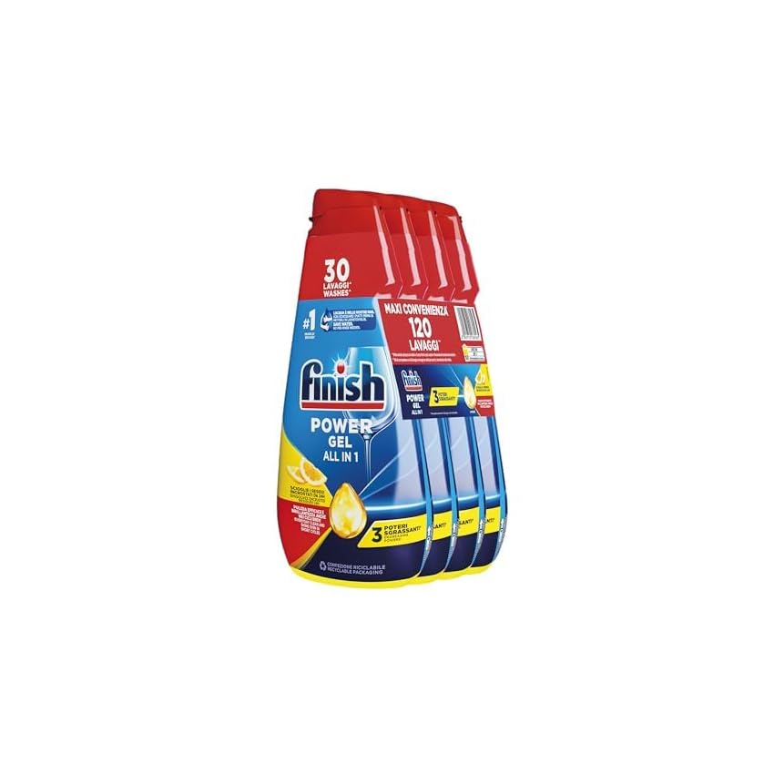 Finish Powergel Gel Detersivo per Lavastoviglie Liquido