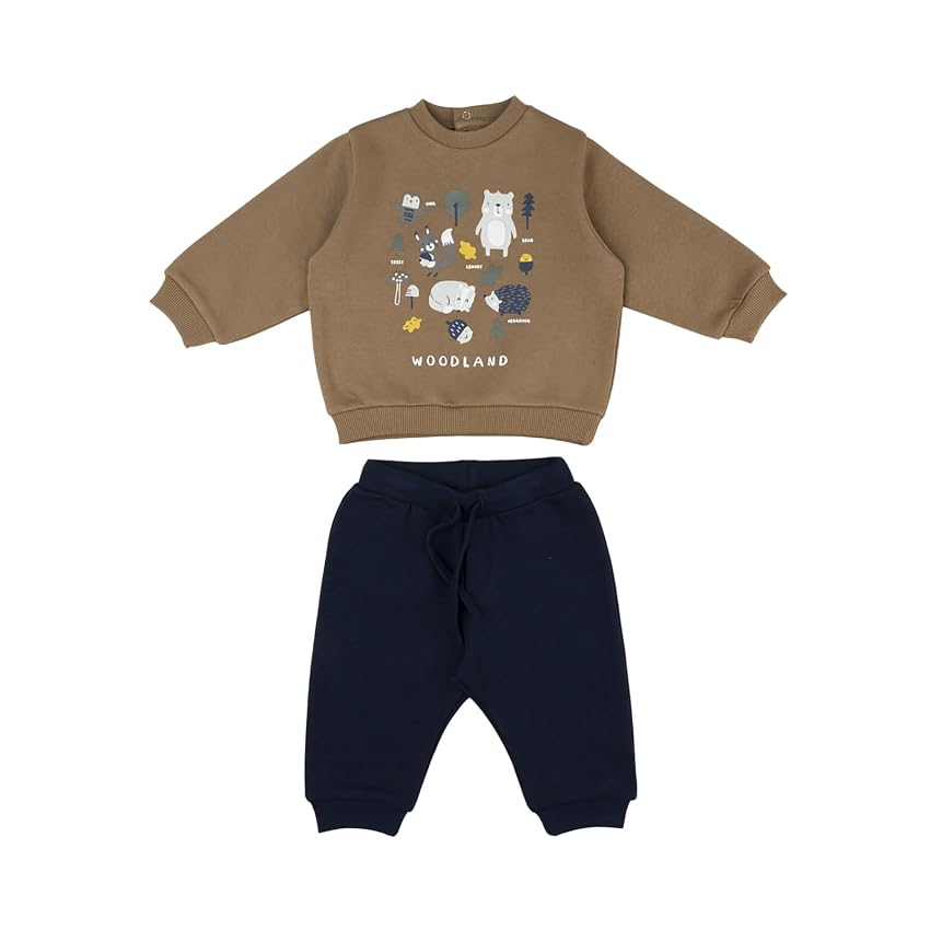 Prénatal Bimbo 0-24 Completo Tuta con Pantalone Lungo e Felpa