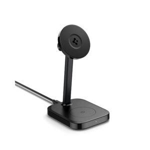 Spigen MagFit 2-in-1 Qi2 15W Caricatore Wireless iPhone con Supporto MagSafe [Cavo USB