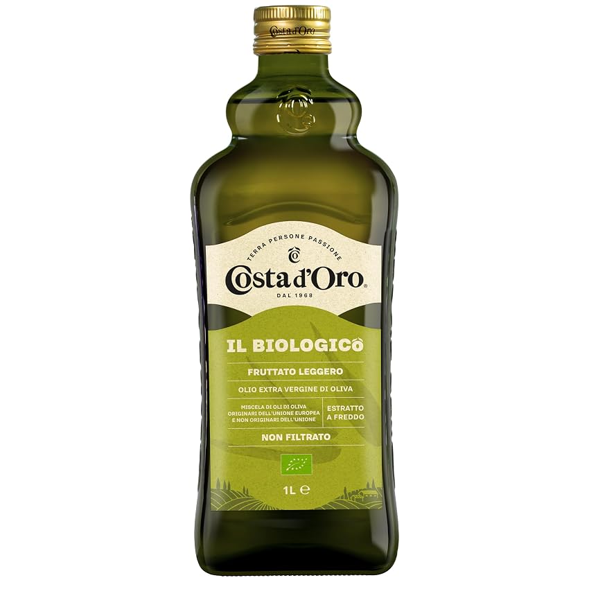 Costa d'Oro – Il Biologico 1L. Olio extravergine di oliva non filtrato
