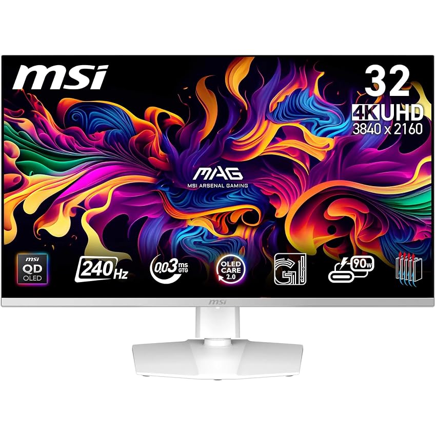 msi MPG 321URXW QD-OLED 4K UHD Gaming Monitor da 31