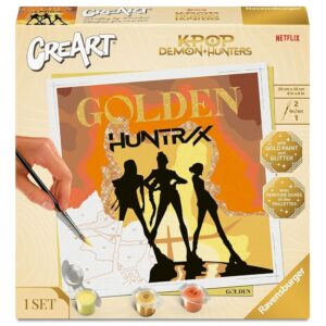 Ravensburger - CreArt Serie Trend Square: K-Pop Demon Hunters – Golden
