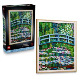 LEGO Art Claude Monet – Bridge over a Pond of Water Lilies - Hanging 3D Wall Art for Home Decor