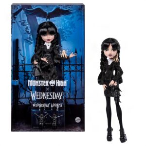 Monster High x Mercoledì Bambola con abito nero