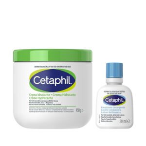 Cetaphil Crema Idratante Viso e Corpo 450g + Emulsione Detergente 29ml