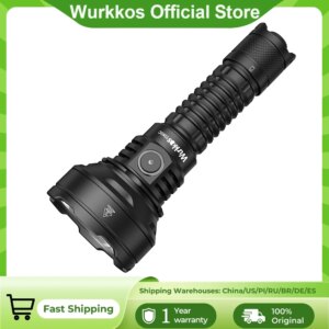 Torcia Tattica Wurkkos TD01C 21700 Ricaricabile USB 1800 Lumen con Interruttore Posteriore