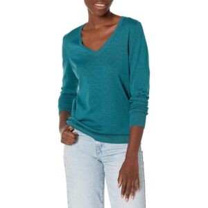 Amazon Essentials Maglione Leggero con Scollo a V Maniche Lunghe Donna