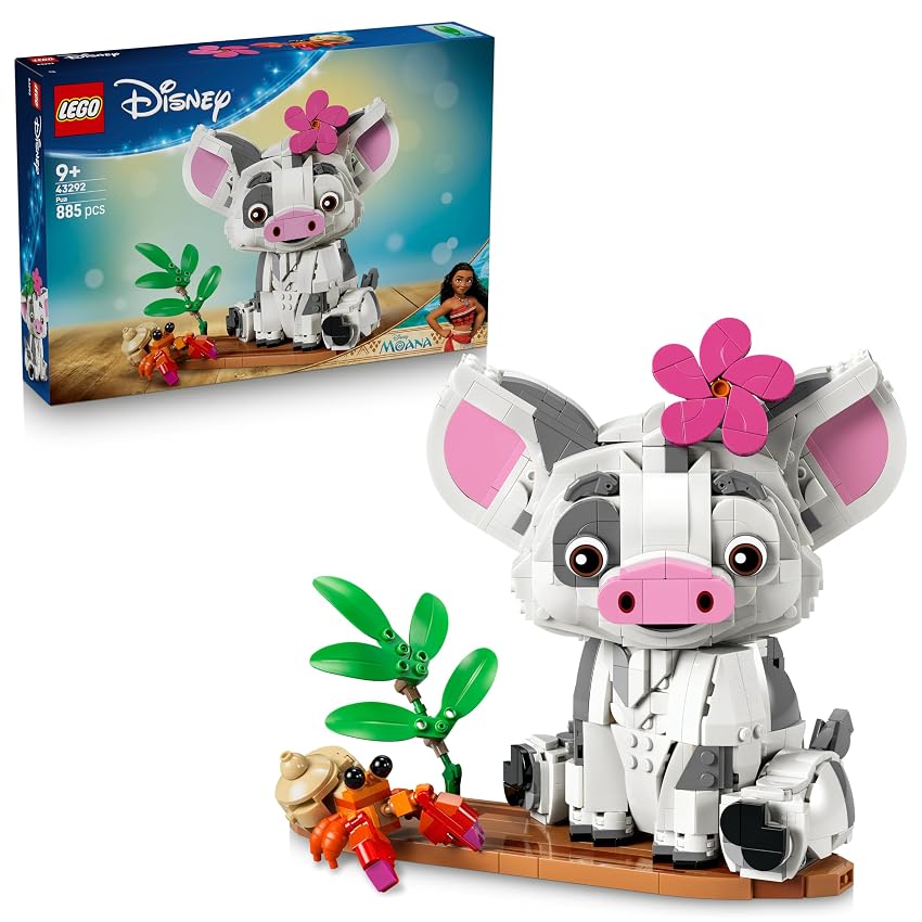 LEGO | Disney Vaiana Pua Action Figure - Maialino Giocattolo con Fiore