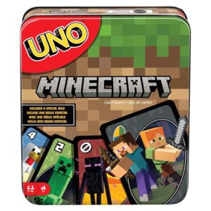 Mattel Games UNO Minecraft Gioco di Carte con Scatola in Metallo