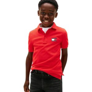 Tommy Hilfiger Bambino Maglietta Polo Maniche Corte Wavy Flag Ithica Regular Fit