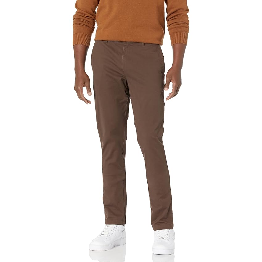 Amazon Essentials Chino Elasticizzati Comodi Slavati Skinny Uomo