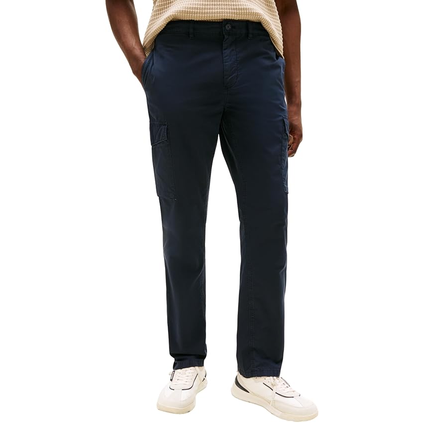 Tommy Hilfiger Uomo Pantaloni Cargo Denton Twill con Tasche