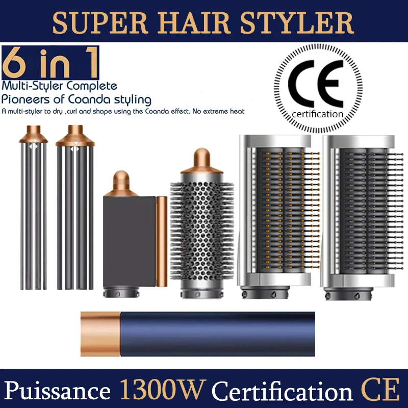 SenCiciMen X9 Multi Hair Styler Ferro arricciacapelli Spazzola ad aria calda Barile