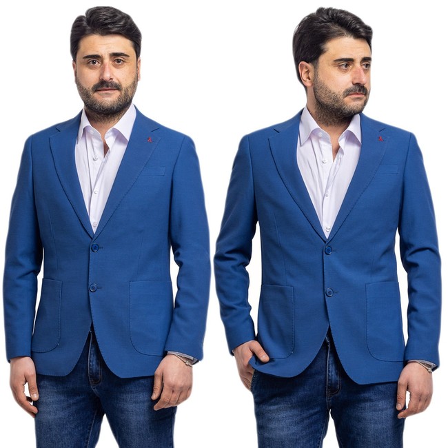 Giacca Uomo Sartoriale Primavera Estate Slim Fit Casual Cerimonia Elegante VEQUE