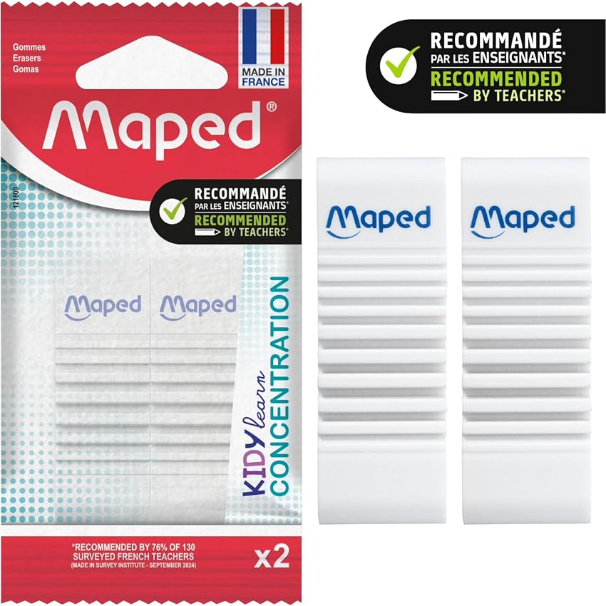 Maped - 2 gomme KIDY LEARN CONCENTRATION - Superficie strutturata