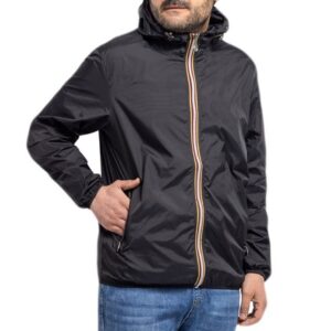 Giubbotto Uomo Leggero Giubbino Con Cappuccio Giacca Antivento Antipioggia VEQUE