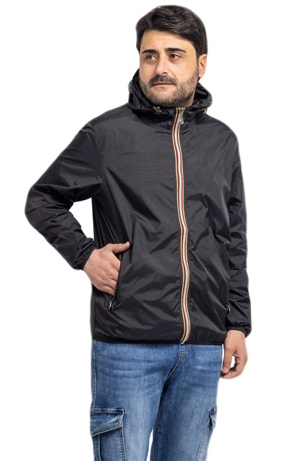 Giubbotto Uomo Leggero Giubbino Con Cappuccio Giacca Antivento Antipioggia VEQUE
