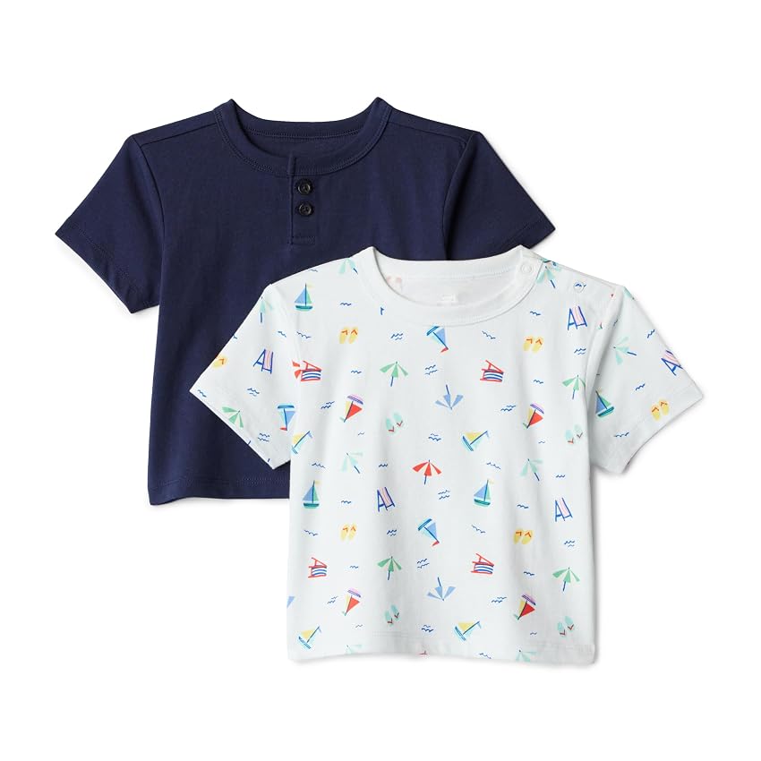 Amazon Essentials x Sofia Grainge T-shirt Girocollo a Maniche Corte in Cotone Bimbo 0