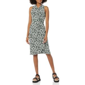 Amazon Essentials Vestito Effetto Portafoglio con Collo Ritorto e Incrocio Smanicato Donna