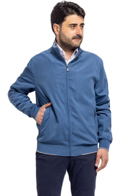 Giubbotto Uomo Leggero Effetto Camoscio Giubbino Estivo Comodo Elegante VEQUE