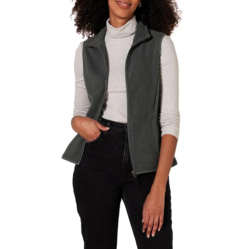 Amazon Essentials Gilet in Morbido Pile Senza Maniche dalla vestibilità Classica (Disponibile)