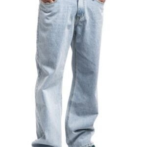 Pantaloni Uomo Jeans Ampio Baggy Fit Basic Denim Cotone Casual Sportivo VEQUE