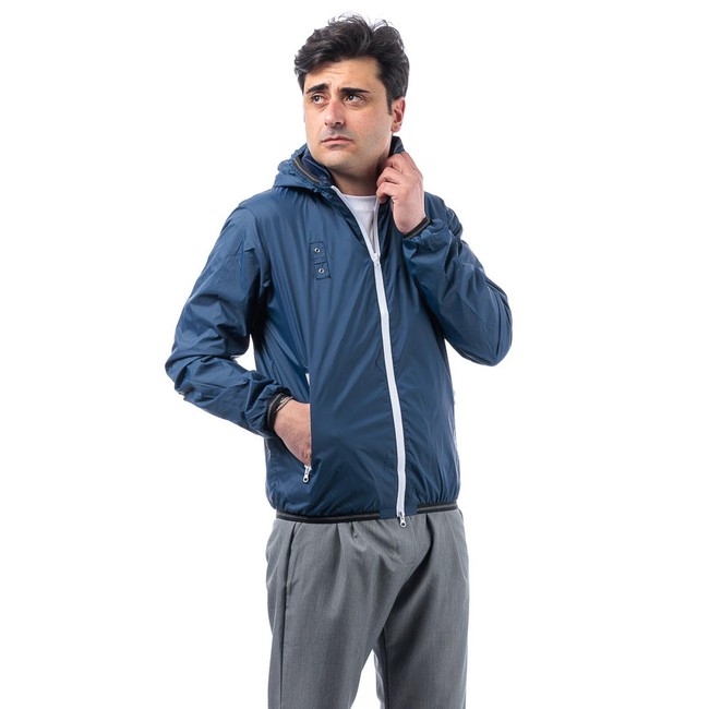 Giubbotto Uomo Softshell Cappuccio Giubbino Leggero Giacca A Vento VEQUE