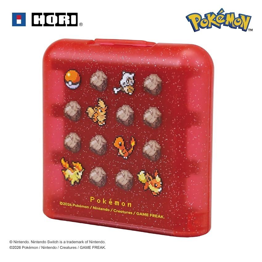 HORI Custodia per Cartucce 24 Giochi (Pokémon Pixel Rosso)
