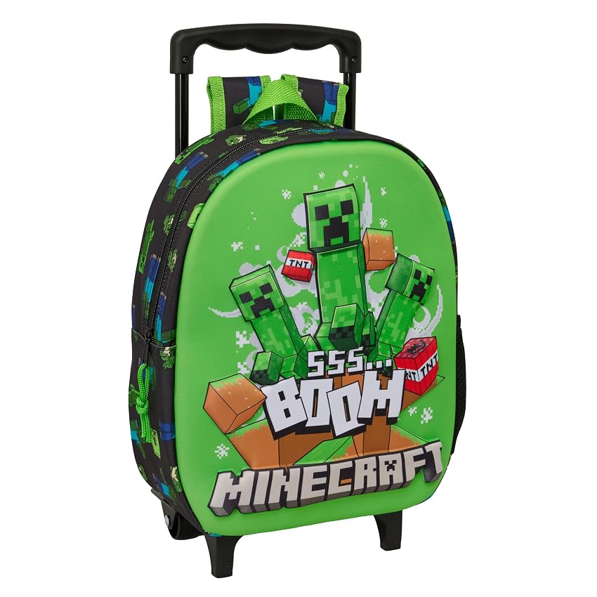 MINECRAFT - Zaino per bambini 3D con ruote