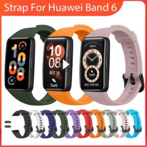 Cinturino sportivo in morbido silicone per Huawei Band 6 Cinturino di ricambio per