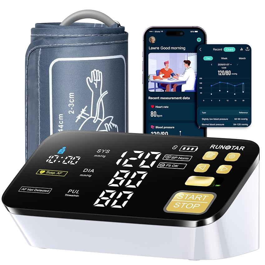 RunStar Smart AFib Misuratore di Pressione sanguigna da Braccio (22)