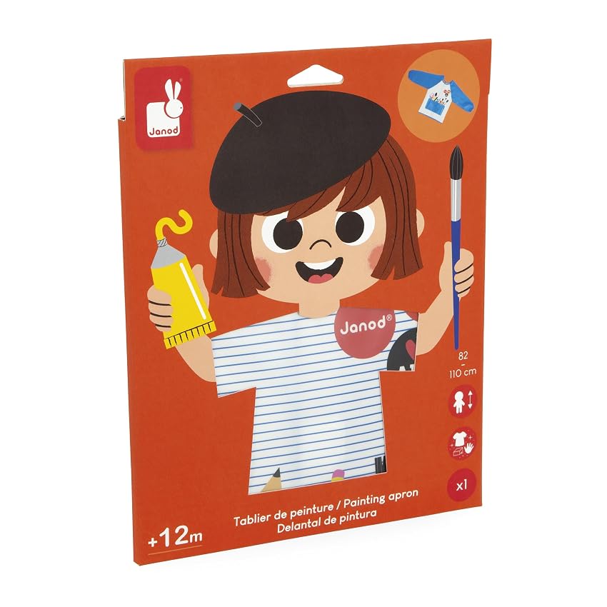 Janod - Grembiule da Pittura per Bambini dai 18 Mesi - Taglia 82
