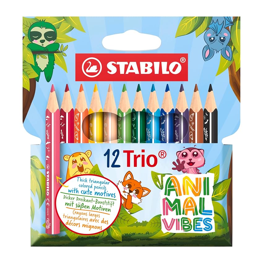 STABILO - Matita colorata triangolare corte - Trio thick
