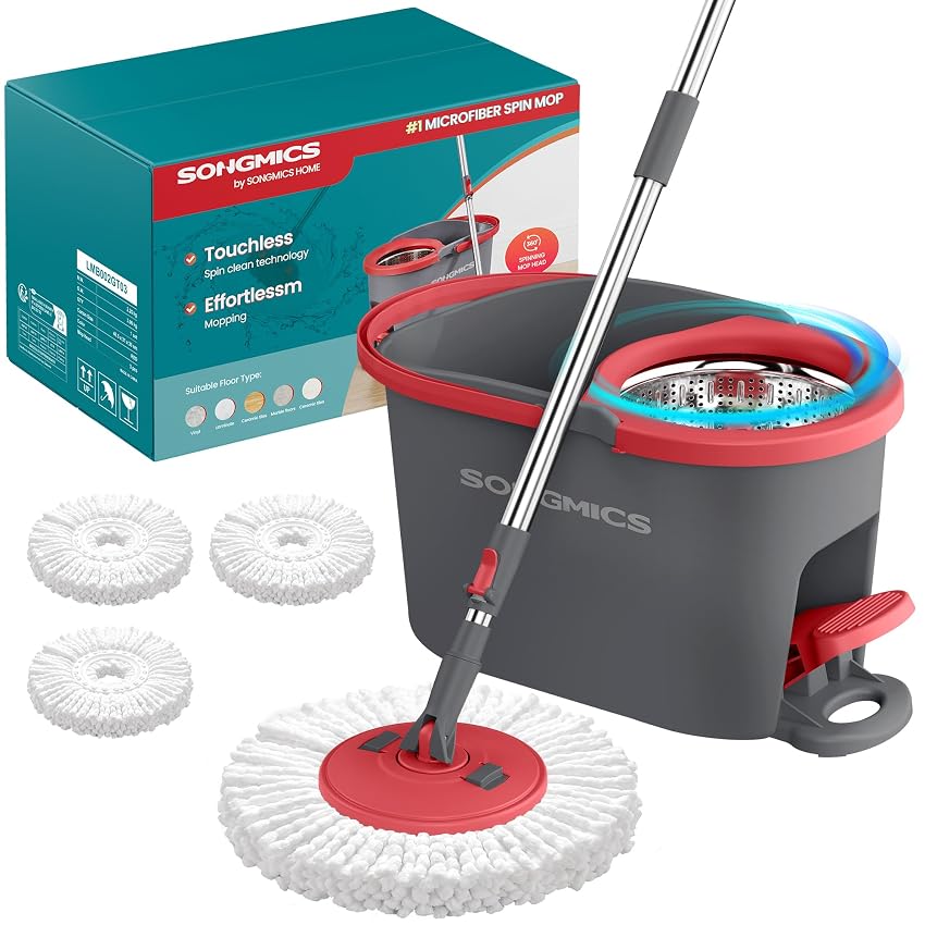 SONGMICS Mocio Lavapavimenti con Secchio