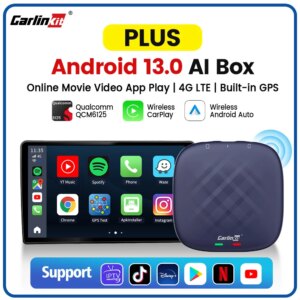 Carlinkit CarPlay Ai TV Box Plus Android13 8 + 128GB QCM 8-Core 665 6125 Wireless