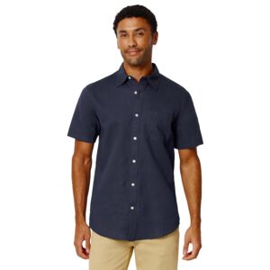 Amazon Essentials Camicia in Lino a Maniche Corte