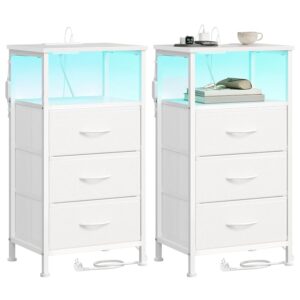 SONGMICS BELLAH Collezione - Comodino con Prese