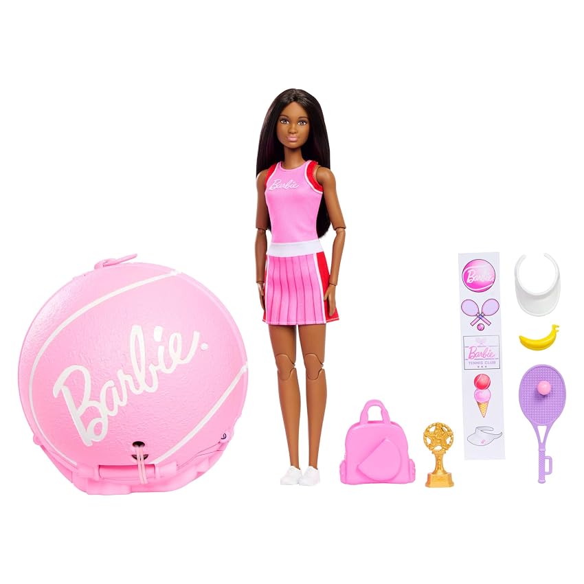 Barbie Team Rotola e Scopri Tennista con accessori