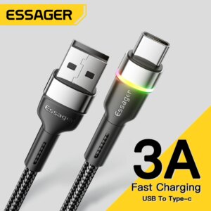 Essager 3A USB Tipo C Cavo USB A Tipo C Cavi di ricarica rapida per xiaomi poco Telefono