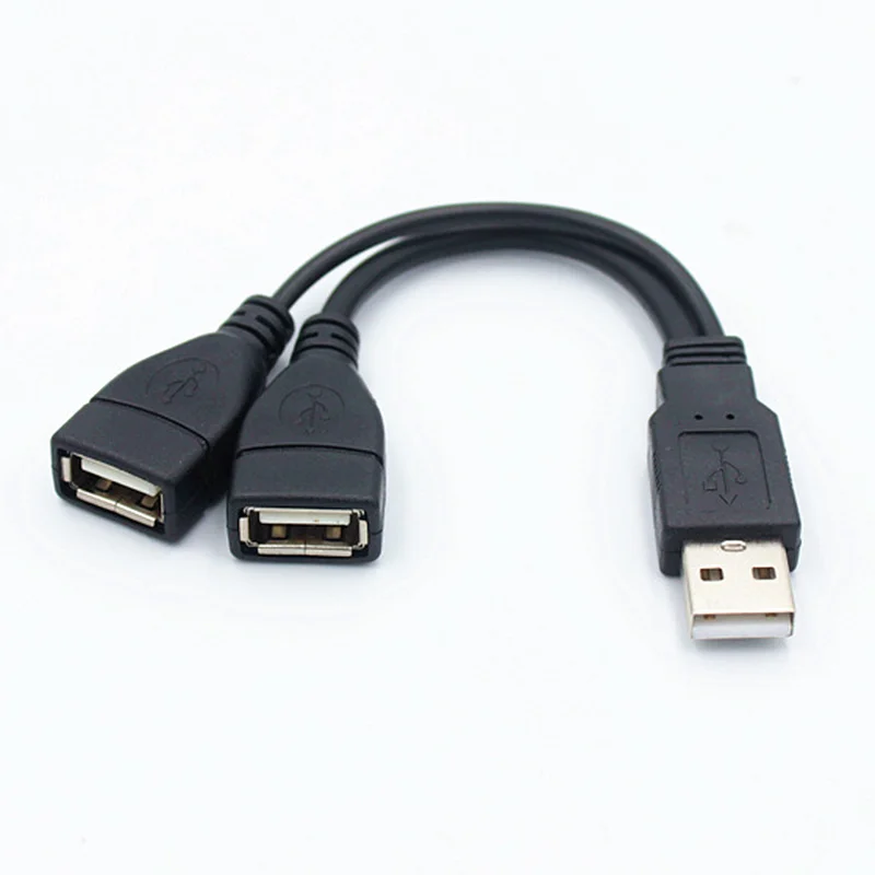 1 Spina Maschio A 2 Presa Femmina USB 2.0 Linea di Estensione Cavo Dati Adattatore