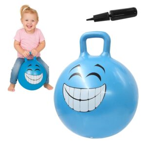 Jamara 460458 - Palla per saltare Smile blu 450mm - Sviluppa equilibrio e capacitá motorie
