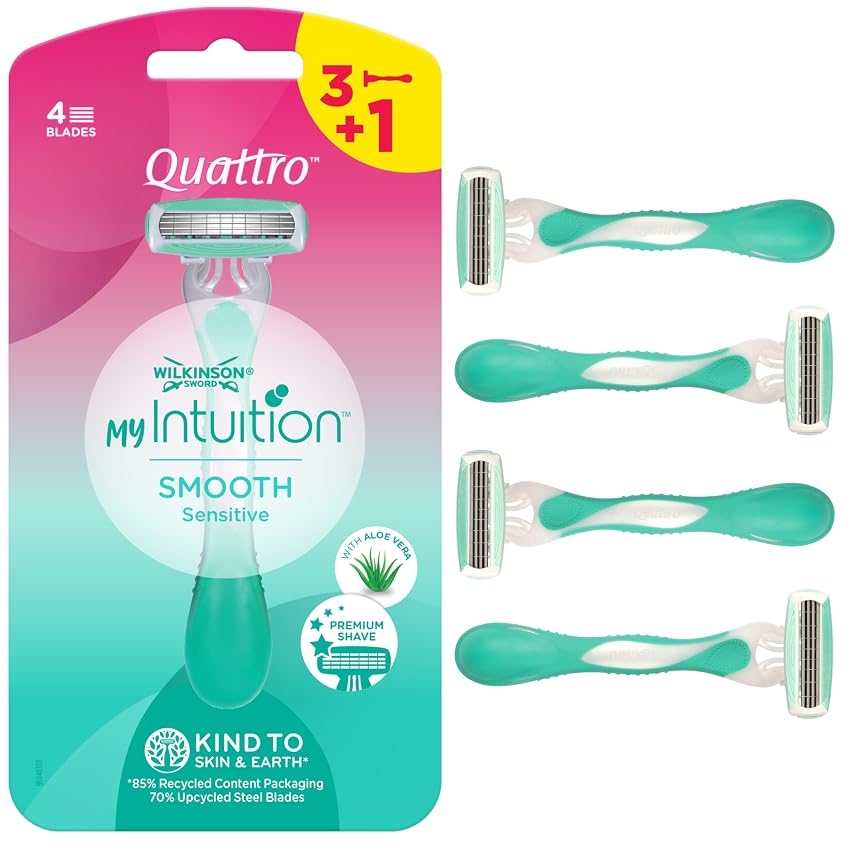 Wilkinson Sword - MyIntuition Smooth Sensitive Quattro - Rasoio Usa & Getta