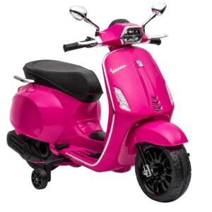 AIYAPLAY 6V Moto Elettrica per Bambini 3-6 Anni a Licenza Vespa