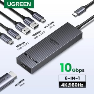 UGREEN Hub USB C 10Gbps 4K60Hz HDMI USB3.2 PD100W Splitter USB per Laptop Macbook