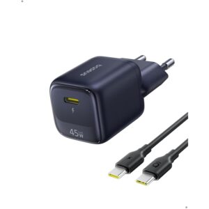 Baseus Enerfill Caricatore USB C 45W GaN con Cavo 1m