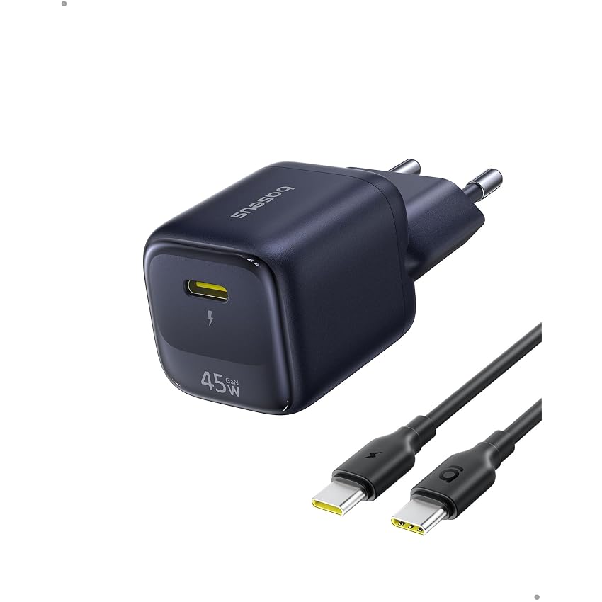 Baseus Enerfill Caricatore USB C 45W GaN con Cavo 1m